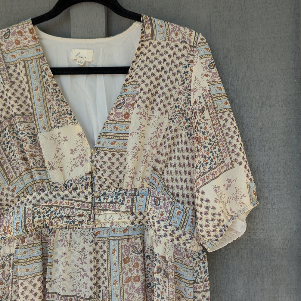 Lena Floral Patchwork Dress